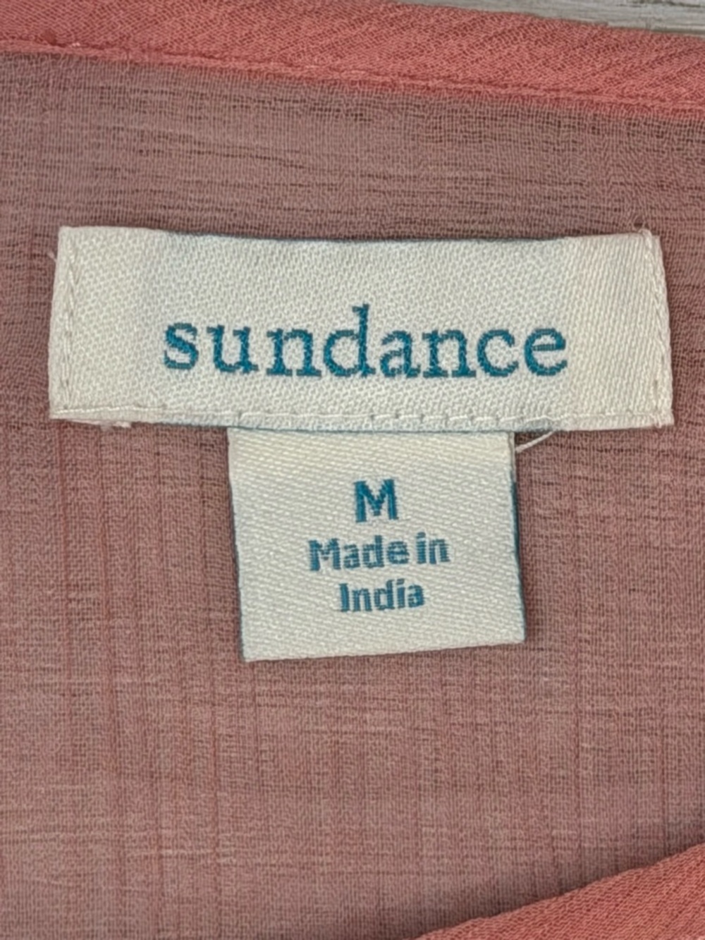 Sundance Rosalie Tucked & Tiered Crepe Coral Women’s size M Cottagecore - Picture 5 of 14